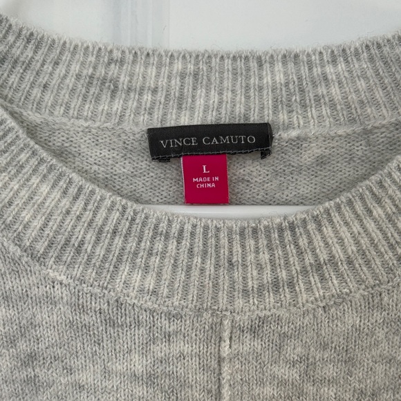 Vince Camuto Heather Gray Women's Crewneck Sweater - Picture 3 of 4